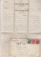 COVER CANADA. 2 0CT 1915. "THE GRANGE HOTEL" VERNON BRITISH COLOMBIA TO  FRANCE.  + 4 PAGES - Covers & Documents