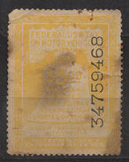 P090- USA 1940´S - FEDERAL USE TAX ON  MOTOR VEHICLES. $ 5 YELLOW. SEE 2 SCANS FOR CONDITION - Fiscale Zegels