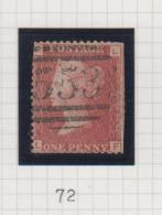 Penny Red (Plate Numbers) - Queen Victoria - Oblitérés