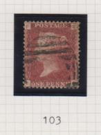 Penny Red (Plate Numbers) - Queen Victoria - Oblitérés