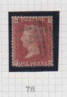 Penny Red (Plate Numbers) - Queen Victoria - Oblitérés