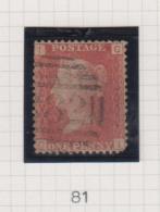 Penny Red (Plate Numbers) - Queen Victoria - Oblitérés