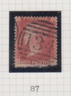 Penny Red (Plate Numbers) - Queen Victoria - Oblitérés