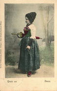 Gruss Aus Ötztal - Frau In Tracht 1907 (000206) - Oetz