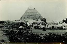 Pays Div-ref H805- Egypte - Egypt -carte Photo Sphinx Et Pyramides - Photo Postcard - Carte Bon Etat  - - Sfinge