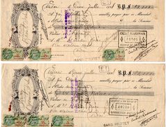 VP10.187 - 1928 - 2 Lettres De Change - POIVET Entrepreneur à BORDEAUX SAINT CLAIR - ETRETAT X FECAMP - Bills Of Exchange