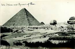 Pays Div-ref H803- Egypte - Egypt -carte Photo Sphinx Et Pyramides - Photo Postcard - Carte Bon Etat  - - Sfinge