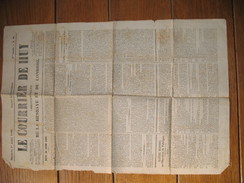 Journal : " Le Courrier De HUY Du 1er Juillet 1866  !!  IL MANQUE La Seconde Feuille  !! (b205) - 1850 - 1899