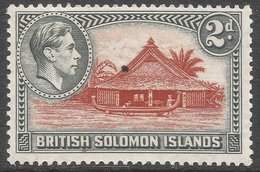 British Solomon Islands. 1939-51 KGVI. 2d MH. P 13½ SG 63 - Iles Salomon (...-1978)