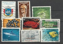 NOUVELLE CALEDONIE LOT DE 9 TIMBRES OBLITERES ANNEES 1980 A 1985 - Gebraucht