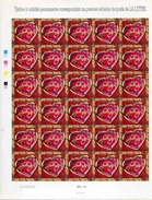 FEUILLE De 30 Timbres** Adhesifs De 2006 "Lettre 20g - Coeurs Saint-Valentin - Jean-Louis Scherrer" - Feuilles Complètes