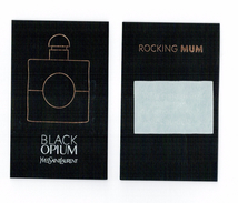 Cartes Parfumées Carte BLACK OPIUM ROCKING MUM De YVES SAINT LAURENT - Modernes (à Partir De 1961)