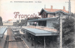 94 - Fontenay Sous Bois - La Gare - Train Locomotive - CPA Colorisée - Fontenay Sous Bois