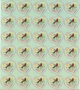 FEUILLE De 25 Timbres* ADHESIFS De 2005 "0,82 € - Coeurs Saint-Valentin - Cacharel" - Feuilles Complètes