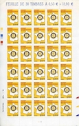 Planche De 30 Timbres** Adhésifs De 2005 "0,53 € - Centenaire Du Rotary Club International" - Feuilles Complètes