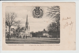 CHATELLERAULT - VIENNE - L'EGLISE SAINT JEAN BAPTISTE ET LE KIOSQUE DE MUSIQUE - Chatellerault