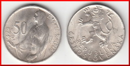 **** TCHECOSLOVAQUIE - CZECHOSLOVAKIA - 50 KORUN (1947) 1944 SLOVAK UPRISING - SILVER - ARGENT **** EN ACHAT IMMEDIAT !! - Czechoslovakia