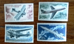 GABON Avions, Avion, Airplane. Yvert PA 7/10  ** MNH - Aviones