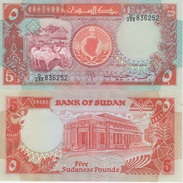 (B0123) SUDAN, 1991. 5 Pounds. P-45. UNC - Soudan