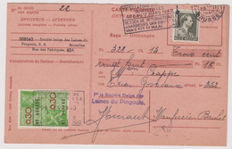 Carte Récépissé Ontvangkaart 480 Bruxelles à Wanfercée-Baulet + Timbre Fiscal - Documentos
