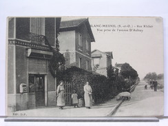 93 - LE BLANC MESNIL - RUE KLEBER - VUE PRISE DE L'AVENUE D'AULNAY - ANIMEE - COCHON - 1921 - Le Blanc-Mesnil