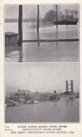 Springfield Massachusetts, 1936 Flood Scenes, Town Along Connecticut River, C1930s Vintage Postcard - Springfield