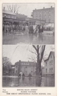 Springfield Massachusetts, 1936 Flood Scenes South Main Street Business District Victims In Boat C1930s Vintage Postcard - Springfield
