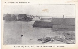 Kansas City Missouri 1908 Flood Scene, 'Residence In The Patch' Farms Homes, C1900s Vintage Postcard - Kansas City – Missouri