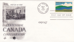 FDC  U.S. Pavilion Montréal, Canada - 25 May 1967 - Centennial Canada Confederation - Expo 67 - 1961-1970