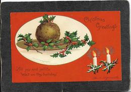 Platter With Turnip On Top"All Joy And Jollity"1908 - Ellen Clapsaddle Signed Antique Postcard - Clapsaddle