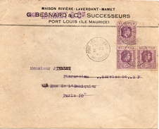 ILE MAURICE....TIMBRES SUR LETTRE - Mauritius (...-1967)