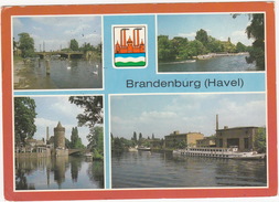 Brandenburg (Havel): Jahrtausendbrücke, Steintor- & Brücke, Fahrgastschiffe An Den Havelterrassen  - (DDR) - Brandenburg