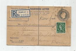 Entier Postal , Registered Letter , R WEMBLEY , 1954 , 2 Scans - Entiers Postaux