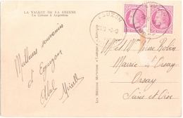 3864 EGUZON Indre Carte Postale Mazelin 1,50 F Yv 679 Ob Type Horoplan Lautier A5 - Cartas & Documentos