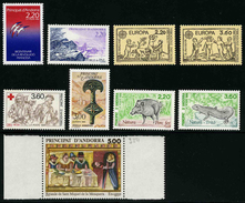 ANDORRE FRANCAIS - ANNEE COMPLETE 1989 - YT 376 à 384 ** -  TIMBRES NEUFS ** - Annate Complete