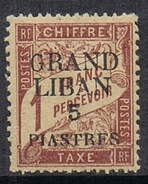 GRAND LIBAN TAXE N°5 N*  Variété "G" Maigre - Strafport