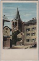 Lens - Kirche Eglise - Künstlerkarte - Flamme: Saffa 1958 - Photo: B. Bagnoud - Lens