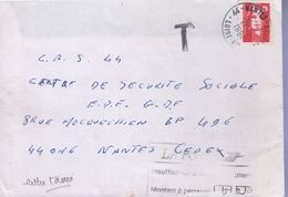 Lettre Taxée à 5,20 (cachet Rectangulaire) De Nantes Pour Nantes 21-3 1994 - 1960-.... Covers & Documents