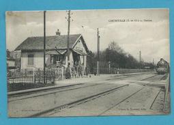 CPA - Chemin De Fer Arrivée D'un Train En  Gare De GIRONVILLE 91 - Autres & Non Classés