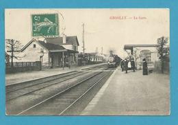 CPA - Chemin De Fer Arrivée D'un Train En Gare De GROSLAY 95 - Groslay