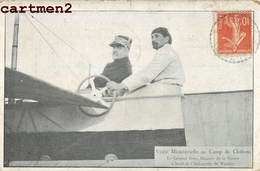 CAMP DE CHALONS VISITE MINSITERIELLE GENERAL BRUN MINISTRE DE LA GUERRE A BORD DE L'ANTOINETTE DE WACHTER AVION  51 - Camp De Châlons - Mourmelon