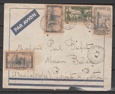 COTE D'IVOIRE LETTRE A DESTINATION DE POINTE A PITRE OBL DEP GRAND BASSAN 22/4/1939 CACHET ARRIVEE 11.5.1939 - Covers & Documents
