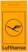 LUFTHANSA  AIRLINES TICKET COVER 1974 - Biglietti