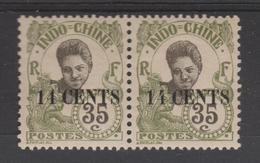 INDOCHINE  1919    YVERT N° 81+81a * *MNH  Gomme Altérée  Réf  59F - Unused Stamps
