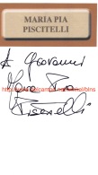 Maria Pia Piscatelli - Opera - Autographes