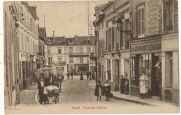 Deuil Rue De L' Eglise  Timbrée Deuil 1926 Semeuse 25c Bleue - Deuil La Barre