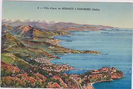 MONACO,SAN REMO,VUE ANCIENNE,BORD DE MER - Autres & Non Classés