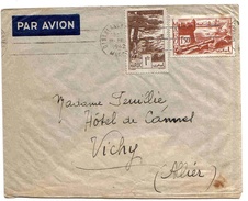 Maroc Morocco Lettre Avion Airmail Cover Casablanca 1942 Vichy - Briefe U. Dokumente