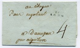 MP 45 AGEN / Dept Lot Et Garonne / 8 Prairial An 7 / Taxe 4 Sols Manuscrite - 1701-1800: Vorläufer XVIII