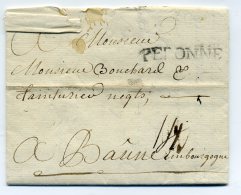MP PERONNE  Lenain N°4  35x4.mm / Dept De La Somme /1767 / Taxe 14 Sols Manuscrite - 1701-1800: Précurseurs XVIII